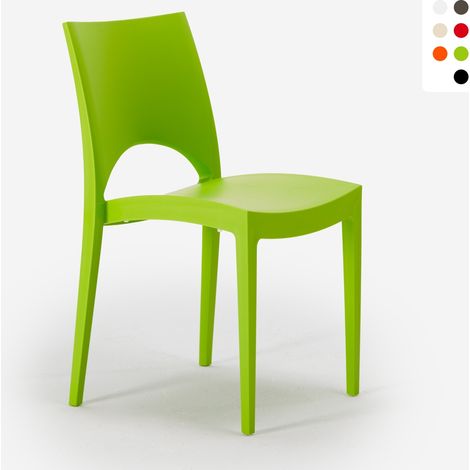 24er Paris Grand Soleil Stapelbare Stühle für Bars und Restaurants Polypropylen - Grün (1/5)