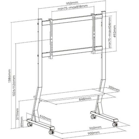 Supporto mobile per TV 45-90 60KG SD-22 ART. (1/4)