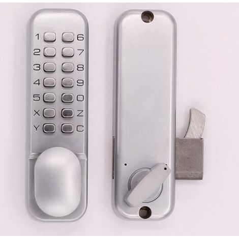 Serrure de porte à code numérique - Chrome - Clavier résistant aux intempéries C (1/5)