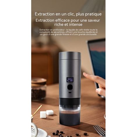 Machine à café espresso portable 3 en 1, mini cafetière automatique pour la maison et la voiture, capacité 200ml (1/5)
