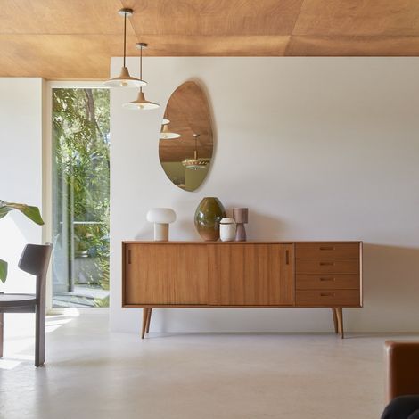 Buffet en bois d'acajou massif 200 Magda 50's (1/5)