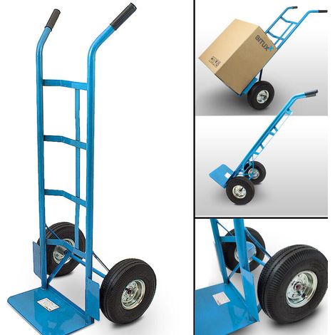 Sackkarre bis 200Kg Transportkarre Stapelkarre Handkarre Sackrodel Karre Transport mit Luftbereifung