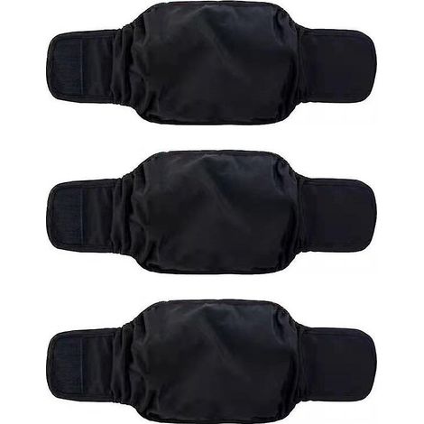 3er-Pack waschbare, super saugfähige und bequeme Windeln für männliche Welpen – XS – Grau