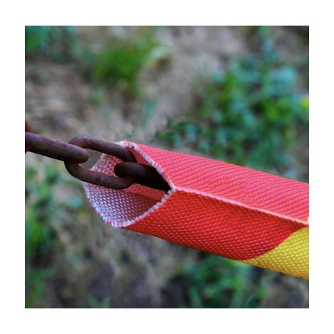 Cinta señalización tubular 60MMX10M Rojo/Amarillo Ponsa (1/3)