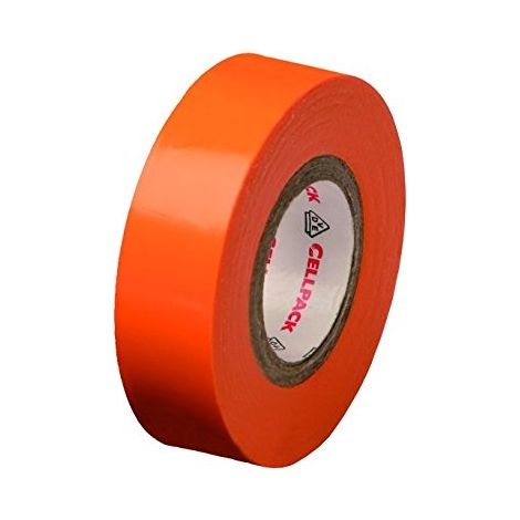 CELLPACK, NO. 128, PANORAMA, 10 M X 15 MM X 0,15 MM (LONGITUD X ANCHURA X GROSOR), ORANGE, CINTA DE AISLAMIENTO ELÉCTRICO DE PVC