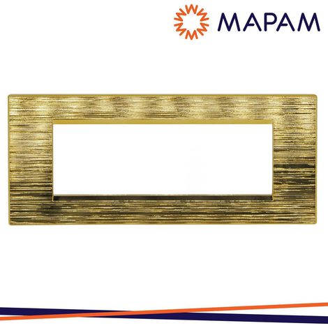 PLACCA TECNOPOLIMERO SPAZZOLATO M5006SL-5 JOY 6P ORO