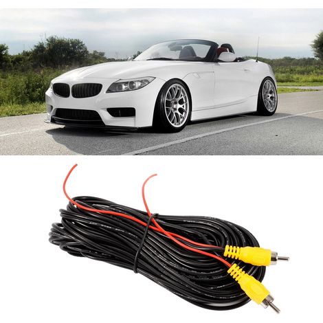 Câble audio-vidéo RCA mâle-mâle de 15 m pour caméra de recul de voiture, lecteur DVD/CD et boîtier TV (1/5)