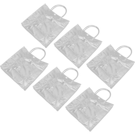 20 Stück. Transparente, geräumige, einfache und multifunktionale PVC-Geschenktüten, 20 cm x 20 cm x 8 cm, zum Verpacken von Blumenkonfekt. (1/5)