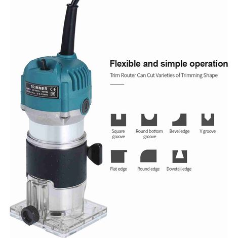 Ensemble d'outils de routeur à bois compact 800 W, tondeuse électrique 220 V avec 15 embouts. (1/5)