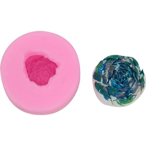 Bougie parfumée florale pour la Saint-Valentin, moule en silicone, pétales, diffuseur en résine, pierre, décoration intérieure, ornement artistique (1/5)