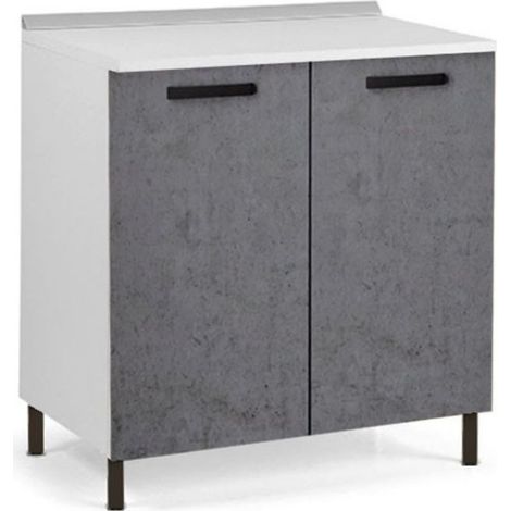 Base cucina due ante 80x50x85H colore cemento (1/2)