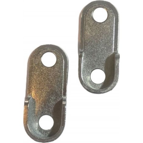 1 Paire support naissance ovale aluminium pour penderie ø16 mm Coloris - Nickel (1/4)