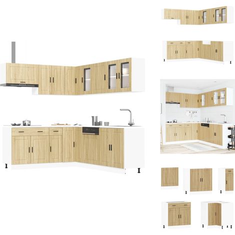 Ensemble d'armoires de cuisine 11 pcs Porto bois d'ingénierie - Ensemble D'armoires De Cuisine - Ensemble D'armoires De Cuisine - Ensemble D'armoires - Armoire De Cuisine (1/5)