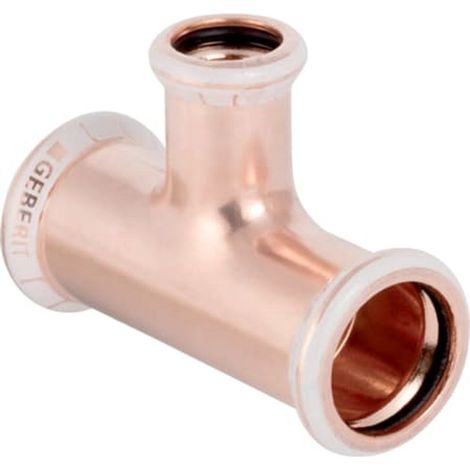 Geberit Mapress Raccordo a T in rame ridotto, DN 15 / 10 / 15, dø 18 mm, 61253