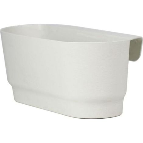 Pot de fleurs à suspendre de grande capacité - Résistant aux chocs - Trou de drainage - Pot de fleurs - Fournitures de jardin - Blanc - L451518cm (1/4)