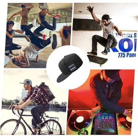 Casquette avec haut-parleur Bluetooth intégré, enceinte connectée Bluetooth 5.0 sans fil, casquette de baseball pour hommes et femmes, idéale pour les sports de plein air et le fitness. (1/5)