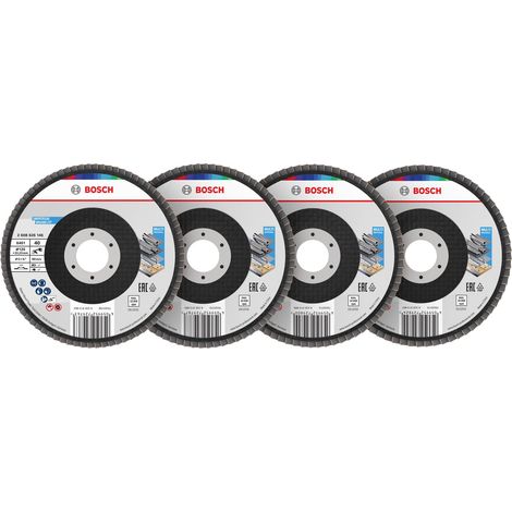 Lot de 60 disques à lamelles pour acier, aluminium, diamètre 125 mm, grain 40, 60, 80, 120, accessoires pour grande meuleuse d'angle (1/5)