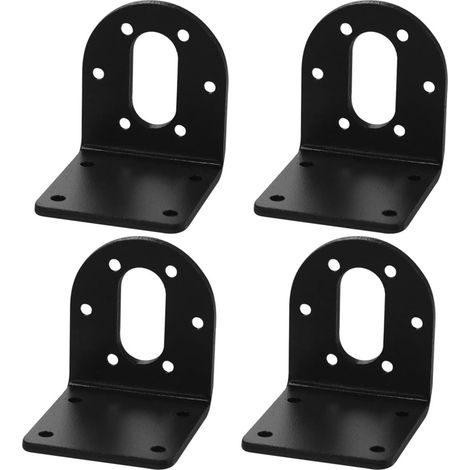 4 Pièces Support Moteur en Métal Noir pour Moteur à Rouages Série 37, Siège Fixe Stable Support de Montage Pratique pour Usage Industriel (1/5)
