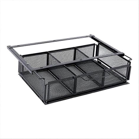 Tiroir sous bureau à glissière - Panier de rangement coulissant pour bureau et maison, organisateur de bureau escamotable (1/5)