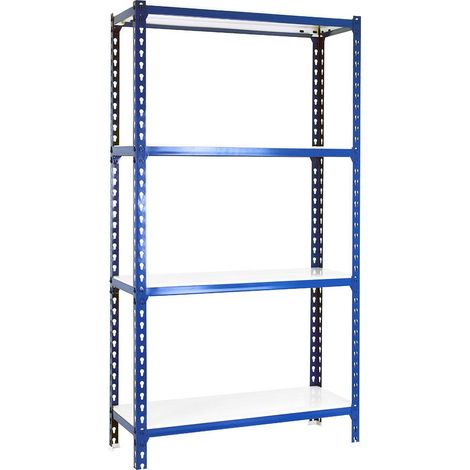 Simonrack Metallregal blau und weiß 4 Regale