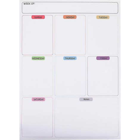 Tableau de menus polyvalent Tableau de menus hebdomadaire Tableau de menus familial Tableau d'affichage-42.00X29.70X0.10CM (1/2)