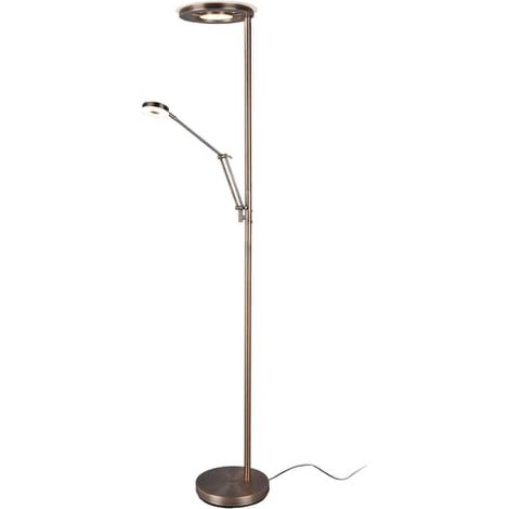 [GEBRAUCHT] Trio Lighting Led Deckenfluter Stehlampe Stehleuchte Barrie Leselicht Altmessing B-Ware