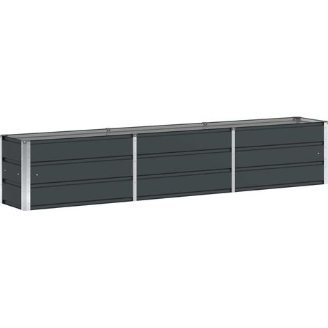 vidaXL Fioriera Antracite 240 x 40 x 45 cm Acciaio