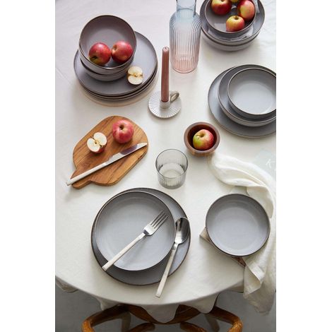Set di stoviglie Set 100% Porcellana Grigio (1/5)