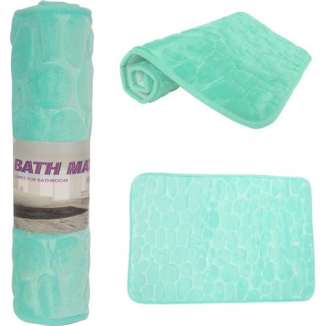 Rutschfeste Mikrofaser-Badematte in Mintgrün (1/4)