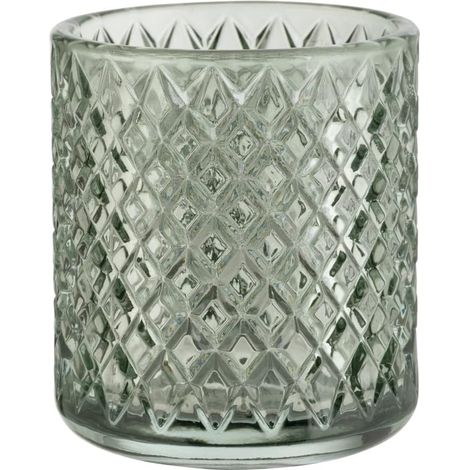 Sollbry Gobelet pour brosse à dents Mint, petit gobelet en verre avec surface formée de petits losanges, gobelet pour se rincer la bouche dans la salle de bain et les toilettes, 6.4 x 8.3 cm,200ml (1/3)