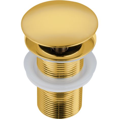 Tappo per lavabo in ottone Klik Klak A senza troppopieno, colore oro (1/5)