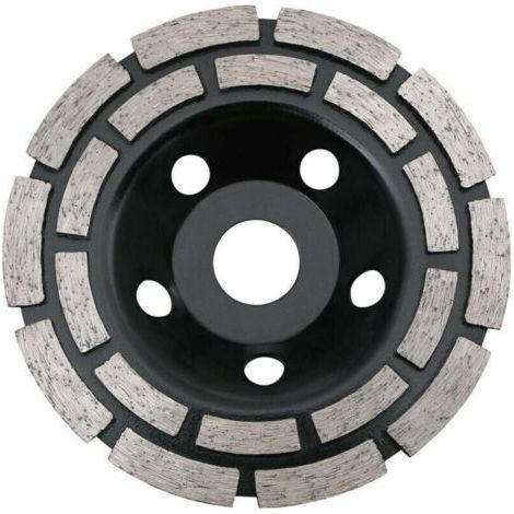 Disque diamant 125x22.23mm double rangée - Meulage béton, pierre, granit, chape - Universel et durable (1/4)