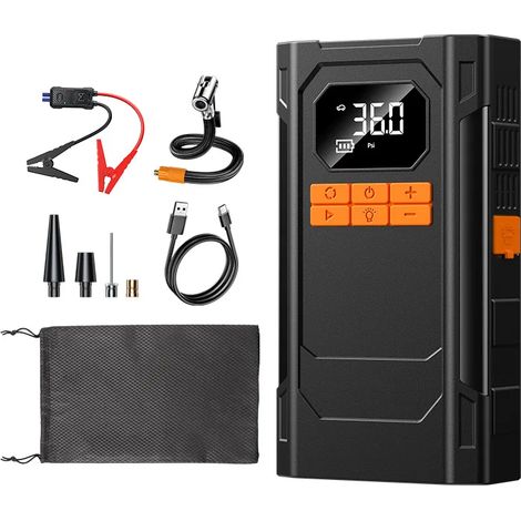 Démarreur de voiture portable et pompe à air (démarreur/batterie externe 12V) (1/5)