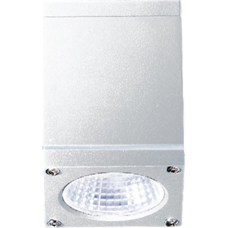 Sole Lampada da soffitto a LED quadrata per interni ed esterni in alluminio bianco opaco 6W IP54, design moderno, compatto e resistente (1/2)