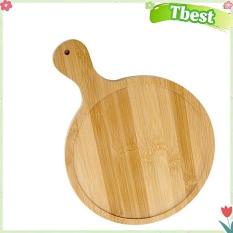 COC-7803043638581-assiette de service à pizza en bois Plateau à pizza en bois de bambou Texture Pizzas 6 pouces pour 5 pouces (1/5)