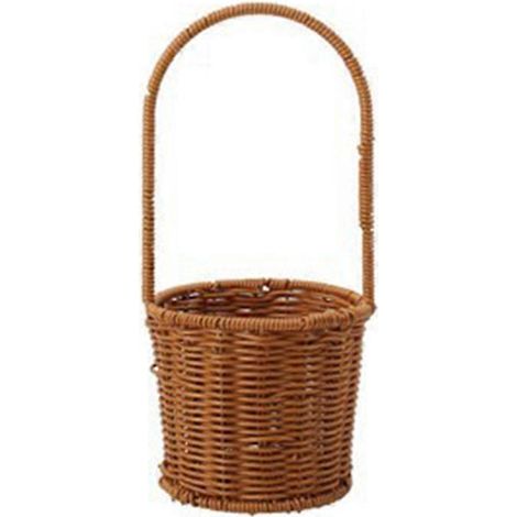 Handgefertigter Weidenkorb mit Griff für Blumendekoration, Grünpflanzen, geflochtene Aufbewahrung - Modell B, ideal für Trockenblumen und den Innenbereich.