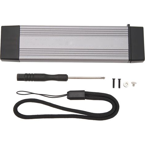 Externes SSD-Gehäuse mit USB 3.2 Gen 2 Typ-C 10 Gbit/s für M.2 NVMe/NGFF, SATA-kompatibel, unterstützt bis zu 2 TB, Aluminium