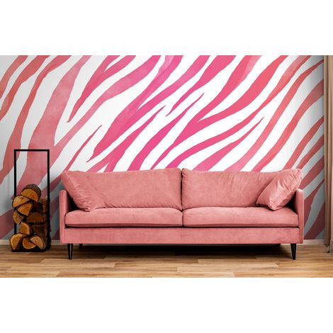 Papier Peint rayures - Zèbre Rose - 150 x 250 cm (1/2)
