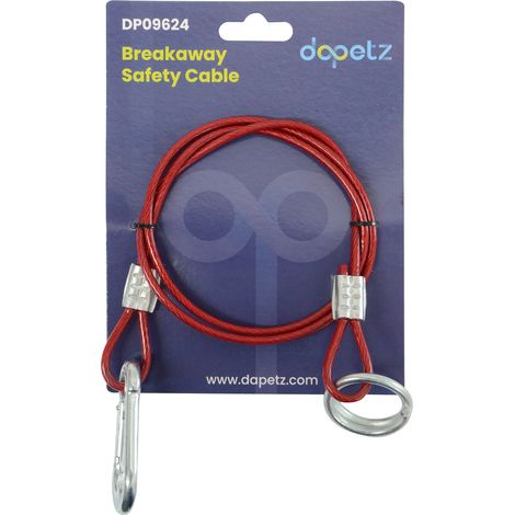 Dapetz ® Breakaway Brake Safety Cable Caravan Trailer Quick Release Clip 1 Metre Trailer Safety Cable, 4mm Red PVC for Trailers, Caravans and Most Horseboxes (1/5)