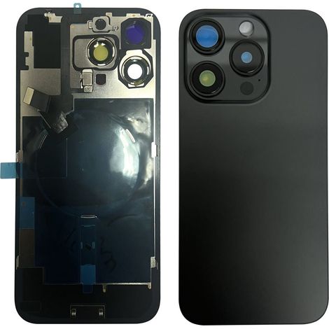 iPhone 16 Pro Max Rückseite mit Kleinteilen - Schwarz-Titan