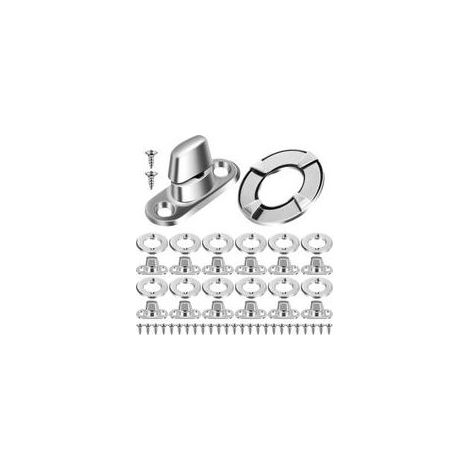 20 Ensembles Attaches à Verrouillage Rotatif, Ovales Twist Verrouiller, Oeillets Pour Baches Pour Boutons Tournants De Fixation En Toile