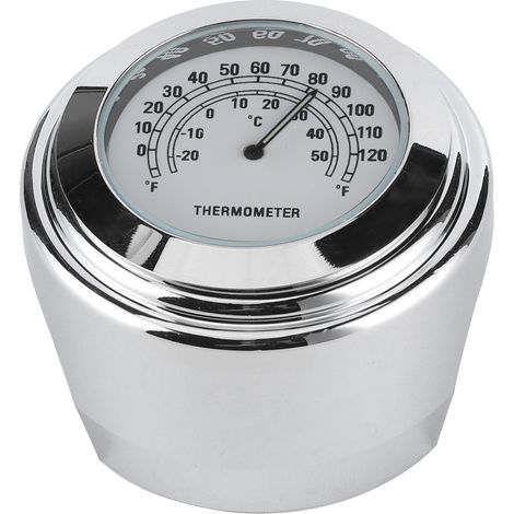 1 Zoll 7/8 Zoll Lenkerhalterungsthermometer 20 °C 50 °C Messskala Wetterfest für Motorräder (Weiß) (1/5)