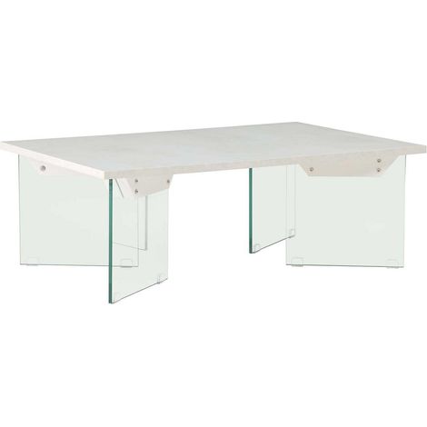 Table basse 120 x 80 cm pieds en verre Ester (1/5)
