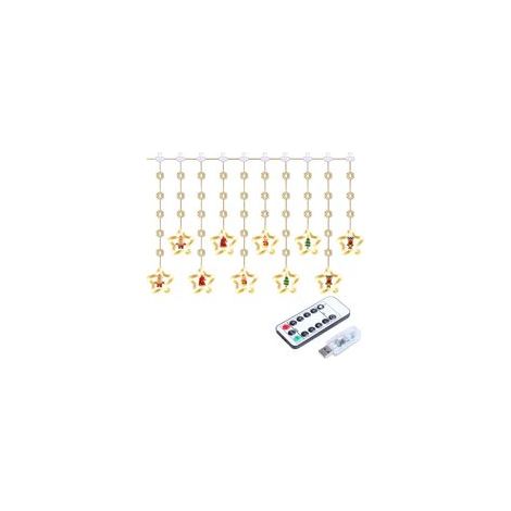 Lumières De Décoration De Noël, 50 LED 3M Guirlande Lumineuse USB Étanche Guirlandes Lumineuses Lumières féériques 8 Modes d'Eclairage Lumière pour Noël Fenêtre Soirée Terrasse Fenêtre Patio Jardin(Mo