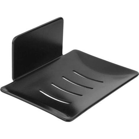 Green Mobility-Soap Dish with Drain Soap Holder Soap Saver Easy Cleaning, Dry, Prevent Soap Sticking (Black) (1/5)