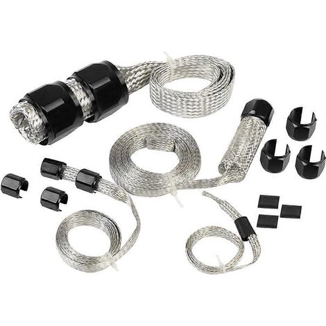 Kit de manchons tressés automobiles universels pour conduite de carburant, radiateur et chauffage, pièces de rechange noires (1/5)