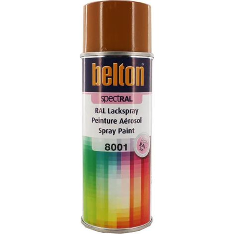 Peinture Aérosol Spectral Brillant 400ml Ral 8001 Brun Terre De Sienne - Belton Auto-k