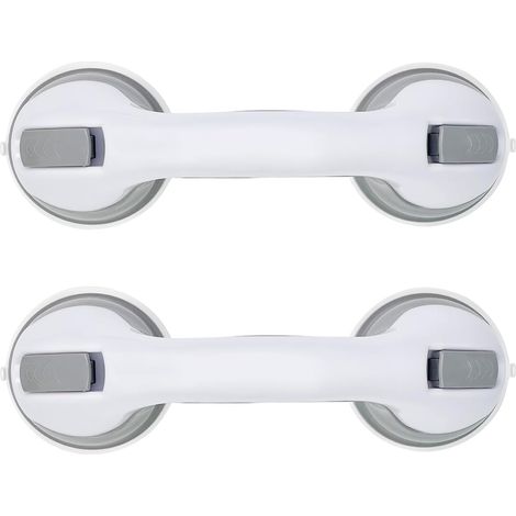 Barre de Douche,Poignée Ventouse pour Salle de Bain 29.5 CM Barres D'appui de Douche Forte Prise Support jusqu'à 100 KG sans Perçage et Amovible pour Handicapés Seniors Blessés Enfants (1/5)
