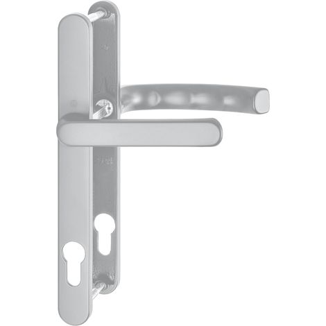 Drückergarnitur LIÈGE - Schmalschild 24 mm, Griff flach,67 - 72,silber eloxiert