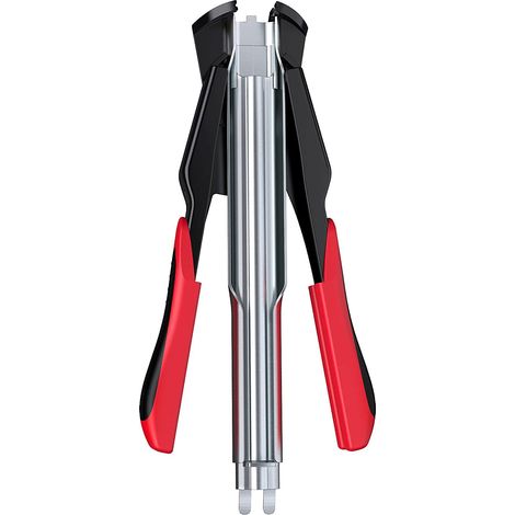 Pince agrafeuse de clôture automatique, pince à fil, anneaux en C galvanisés pour treillis de clôture et cages en filet, rouge (1/5)